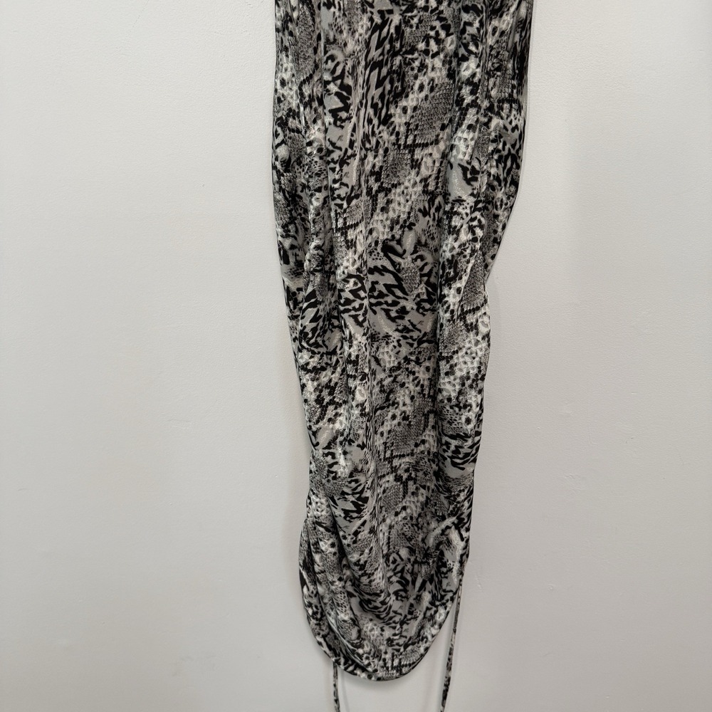 Free People Day To Night Ruched Python Print Slip Dress Size Small - Picture 6 of 8